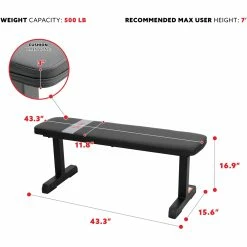 Flash Sale ⌛ Sunny Health And Fitness Sunny Health & Fitness Flat Weight Bench For Workout, Exercise And Home Gym 🤩 -sports outdoors shop unnamed file 1076