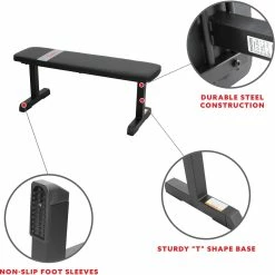 Flash Sale ⌛ Sunny Health And Fitness Sunny Health & Fitness Flat Weight Bench For Workout, Exercise And Home Gym 🤩 -sports outdoors shop unnamed file 1077