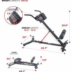 Flash Sale 🔔 Sunny Health And Fitness Sunny Health & Fitness Hyperextension Roman Chair With Dip Station 🌟 -sports outdoors shop unnamed file 1140