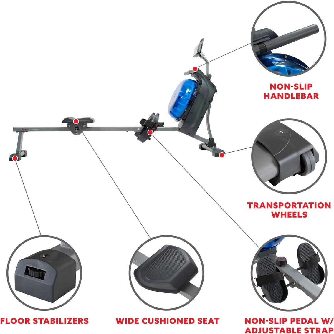 Deals ✔️ Sunny Health And Fitness Sunny Health & Fitness Hydro+ Dual Resistance Magnetic Water Rower ✔️ 6 Deals ✔️ Sunny Health And Fitness Sunny Health & Fitness Hydro+ Dual Resistance Magnetic Water Rower ✔️ - Image 4