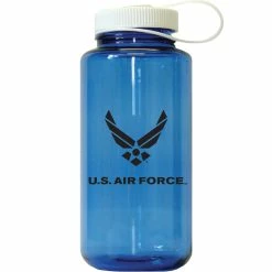 Coupon 🥰 Other Brands Air Force Logo 32 Oz. Water Bottle, Blue 🥰