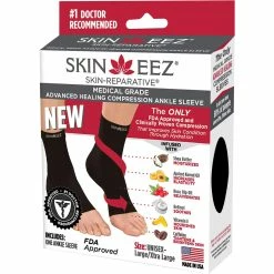Flash Sale ⌛ Skineez Medical Grade Advanced Healing Medium Compression Ankle Sleeve 🤩