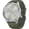 Flash Sale ⌛ Garmin Men's / 👩 Women's Vivomove Style Silver/Moss Silicone Smartwatch 010-02240-01 🌟 -sports outdoors shop unnamed file 522