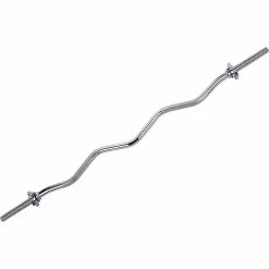 Promo 🌟 Sunny Health And Fitness 47 In. Threaded Solid Chrome Curl Bar ⌛